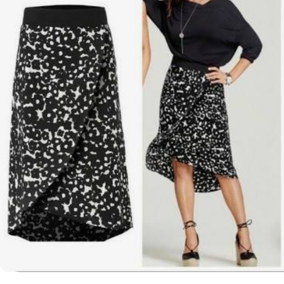 Sexy look CAbi Ink Floral Dixon Sleeveless Top & Hi-Lo Skirt Set (2 Piece Set!!) - Picture 5 of 13